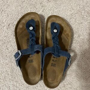 Birkenstock Gizeh sandals, blue, size 39